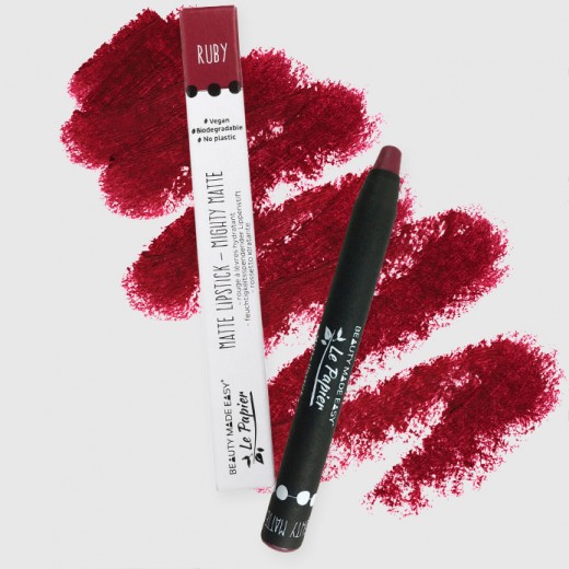 Le Papier - Mighty Matte Lipstick - Charizmatický rúž na pery RUBY